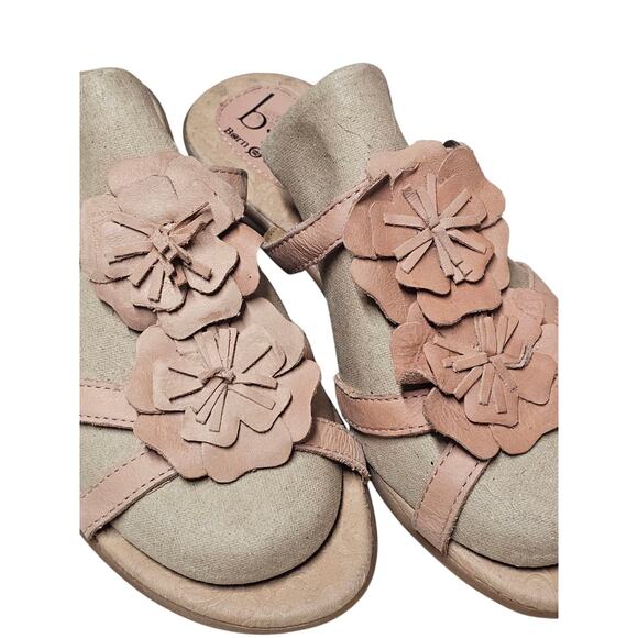 B.O.C. Born Concept Womens Pink Leather Block Heel Slide Sandals Size 7 Preppy - Picture 2 of 10